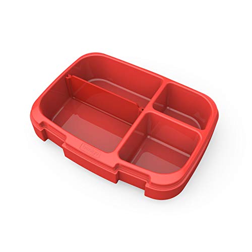 Bentgo Fresh Tray (Red) With Transparent Cover - Reusable, Bpa-Free, 4-Compartment Meal Prep Container With Built-In Portion Control For Healthy At-Home Meals And On-The-Go Lunches #TOP4