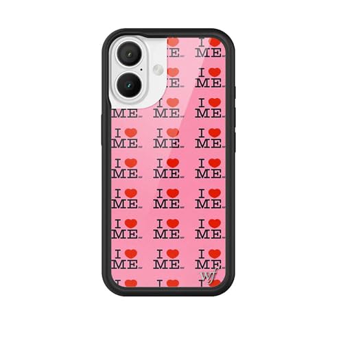 Image of Wildflower Cases - Compatible with iPhone 16 | Protective Black Bumper, 6.5ft Drop Test Certified, Women Owned Small Business | Pink Hearts Love Dainty Cute Trendy | Collab - Ashley Williams
