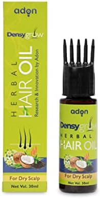 Adon (Waidon) Dry Scalp Densygrow Herbal Hair Oil & Balayantra Roller Combo For Men And Women | With Bhringraj, Alove Vera, Neem, & Castor Oil | For Strong, Long and Thick Hair | Natural Ingredients | Head Massager | Promotes Hair Growth | Blood Circulation