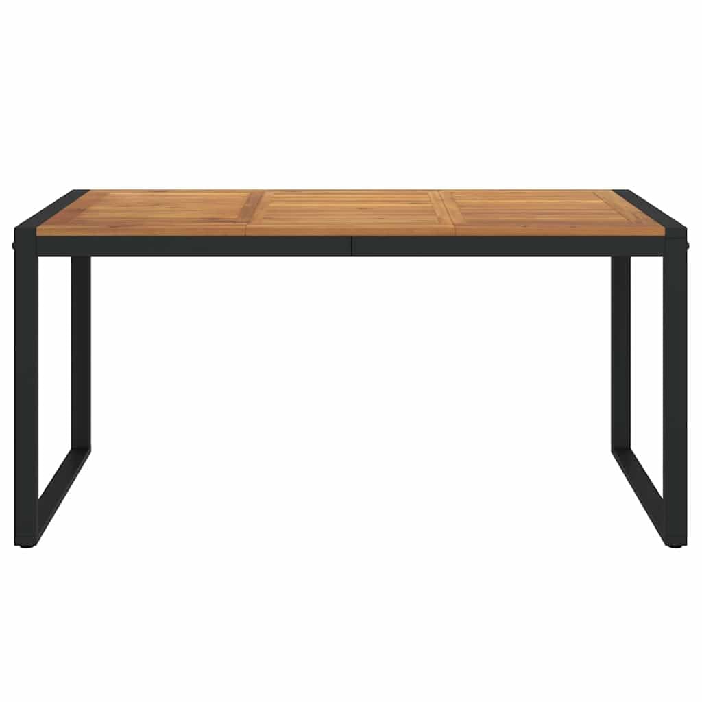 vidaXL Table de Jardin et Pieds en Forme de U 160x80x75 cm Bois Acacia, Table d'extérieur, mobilier de Jardin, Meubles de Patio, Table de Patio