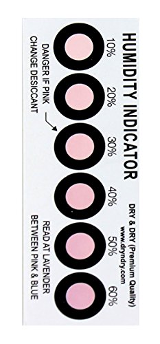 DRY&DRY DRY&DRY Premium Humidity Indicator Cards (12 Cards) - 10-60% 6 Spot(Reusable)