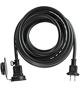 Amazon.co.jp: キモチ(Kimoc) 延長コード 20m 屋外 防水 ブラック