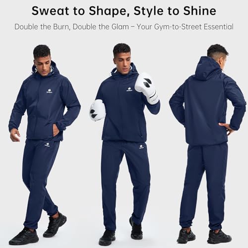 Image of HOTSUIT Sauna Suit for Men Weight Loss Sweat Suit Boxing Exercise Sweat Sauna Jacket Pants