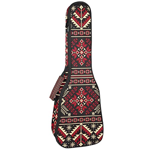 Sac ukulélé concert robuste finitions motif ethnique