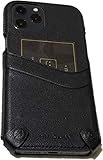 n.max.n iPhone-Hülle aus echtem Leder mit Kartenfächern und fach, kompatibel mit Apple iPhone 12 Pro MaX Kreditkartenhalter, Farbe: Classic Schwarz