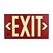 UL Listed 50 foot Jessup Glo Brite 7050-B 8.75-x-15.5-Inch Single Sided Exit Sign with Frame, Red (Mounts 4 ways, includes bracket and arrows)