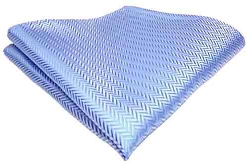 TigerTie Designer Einstecktuch in hellblau silber gemustert