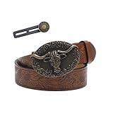 Photo Gallery uocai cintura western uomo in pelle marrone 120cm, con bottoni che allargano, cintura occidentale, cowboy belt donna con fibbia floreale classica – stile country elegante per jeans, concerti e regali Photo Gallery uocai cintura western uomo in pelle marrone 120cm, con bottoni che allargano, cintura occidentale, cowboy belt donna con fibbia floreale classica – stile country elegante per jeans, concerti e regali