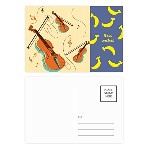 Cartes postales violon lot de 20 pour cadeaux et remerciements