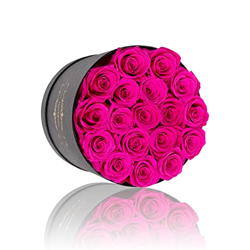 Natroses Handmade Preserved Roses In A Box, Long Lasting Roses That Last Up To 3 Years, Real Roses Mothers Day Valentines Day Gifts For Her (Radiant Pink) #TOP1