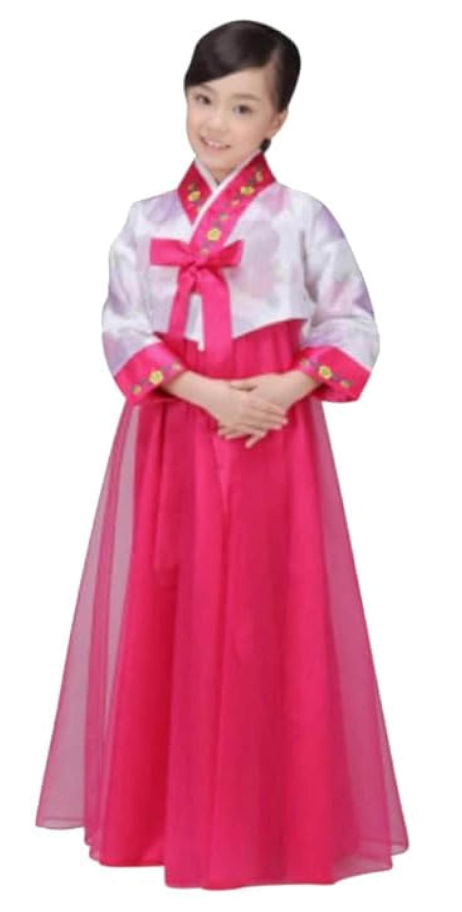 CBTRFASHION Conjunto de disfraz coreano de Hanbok para niñas (rosa oscuro, 13-15 años (160 cm)