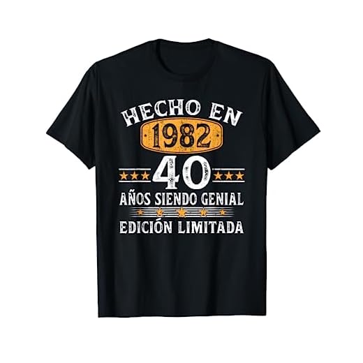 40 Años Cumpleaños Regalo Para Hombre Mujer Hecho En 1982 Camiseta