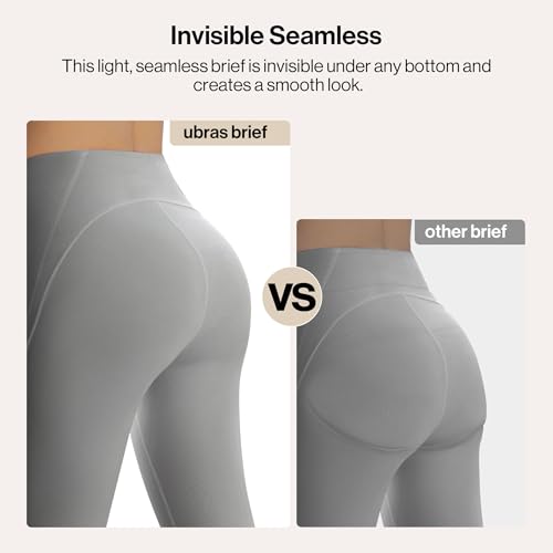 Womens Seamless Underwear Moderate Coverage Briefs Comfortable No Show Bikini Panties for Leggings Yoga Workout4