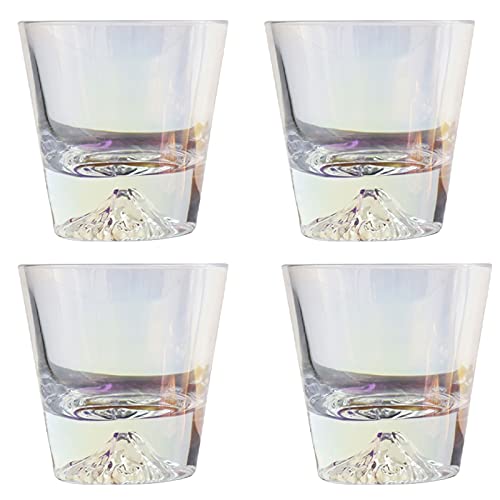 Set de 4 vasos de vidrio coloridos 9oz