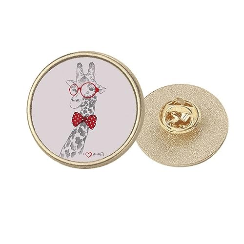 Broche ronde girafe dorée : l'accessoire chic pour vos vestes et manteaux