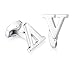 Produktbild Hanana Herren Brief Buchstabe Alphabet Anfangsbuchstaben Manschettenknöpfe , Edelstahl Hochzeit Cufflink Geschenk,A-Z,Silber,,MEHRWEG (1 Paar V)