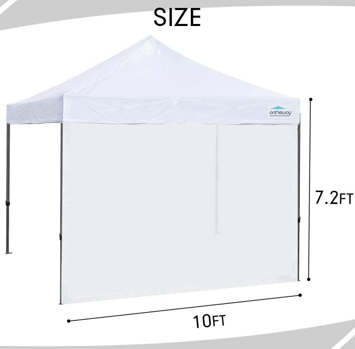 Ontheway Mesh Sidewalls for 10' x 10' Pop-Up Tent Canopy, Mosquito Netting for Patio Gazebo (Mesh Sidewalls Only) (1 Mesh Sidewall) White