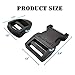 Field Repair Buckles - Mythfly Adjustable One-Pin Side Release Buckle Ladderlock 1 Inch Flat Release Buckles for Straps Backpack Bag Webbing Belt Dog Collars (Black)