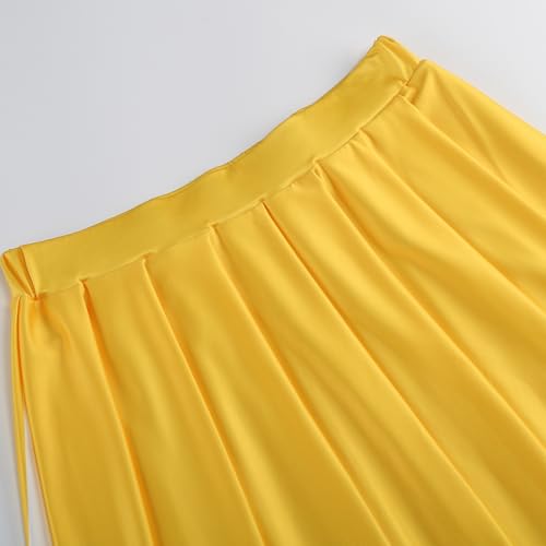GRAJTCIN Cheerleader Costume for Women Cheerleading Outfit School Cheer Uniform Adult Halloween Party Dress up (L, Yellow) by GRAJTCIN - Used condition - Image 3