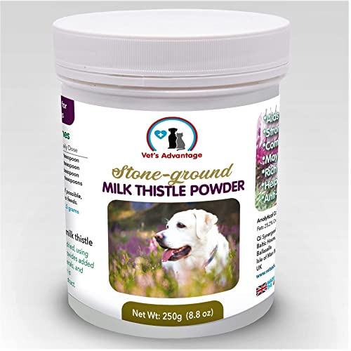 100% Pure Stone-ground Milk Thistle Powder for Dogs - For Maintaining Optimal Health