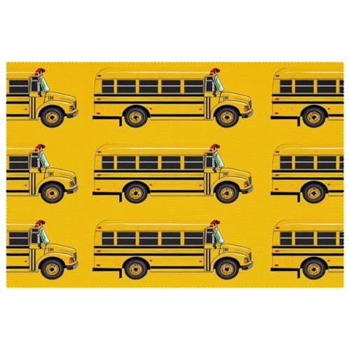 Set de table jaune grand format 30x45 anti-chaleur pour table salle à manger - 2