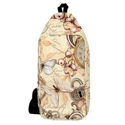Sac à dos vintage avec serrure multicolore pour homme et femme 16x36.5cm