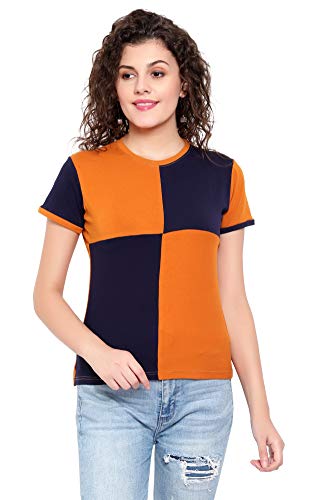 Image of DHRUVI TRENDZ Women's Regular Fit Tops | T Shirt for Women | Tops for Jeans for Women | Tops for Women | Western Tops for Women Stylish | T-Shirt for Women