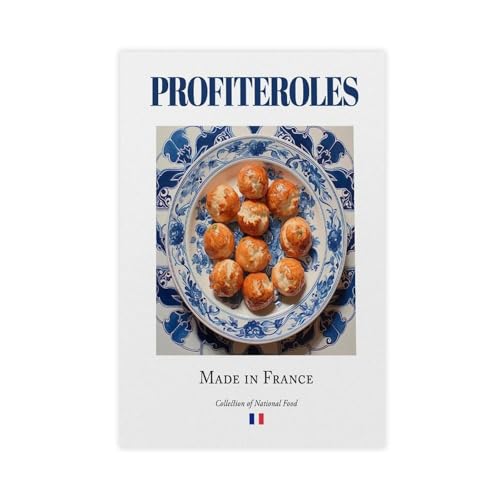 Profiteroles sur toile sur plaque de carrelage de Maiolica -