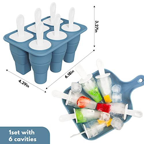 Korlon Silicone Popsicles Molds, Collapsible Baby Popsicle Molds Maker, Reusable Homemade Ice Pop Molds With Drip-Guards Stick, Funnel & Brush For Kids & Adults #TOP1