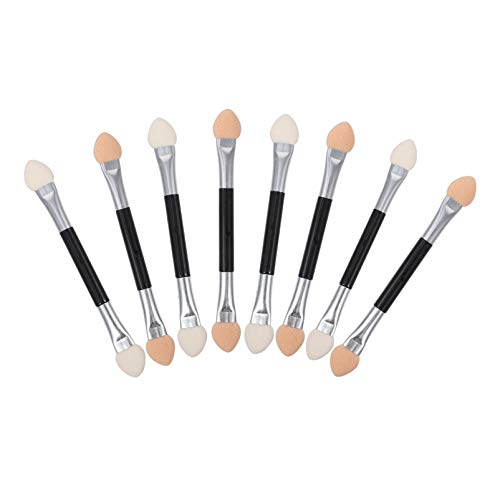Make Up 20pcs Dual Sided Eye Shadow Applicator Oval Sponge Tipped Eyeshadow Makeup Applicator for Girls Lady Women Daily Beauty Eye Shadow Brush
