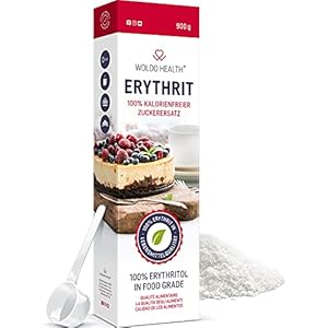 Erytritol 900 g suikervervanger zonder calorieën veganistisch & glutenvrij met 70% van de zoetkracht van suiker