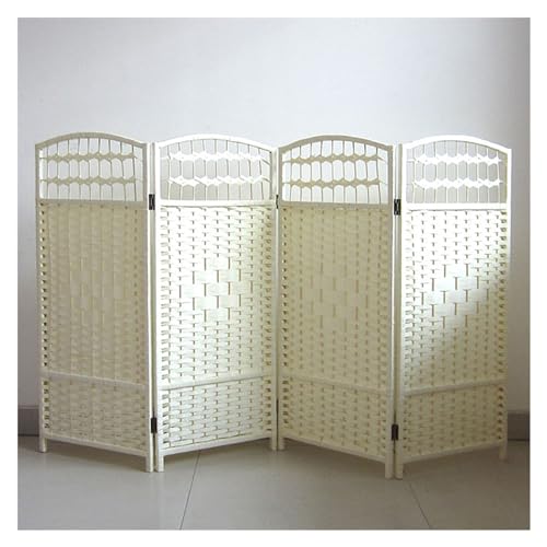 Paneles divisores de habitación plegables portátiles, color beige, paneles independientes de privacidad para sala de estar, estudio, oficina, dormitorio, 47.2 x 15.7 pulgadas, juego de 8