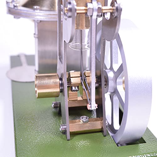 HomeDecTime Retro Metallsimulation Vertikale Dampfmaschine Modell Physik Spielzeug mit – Bild 3