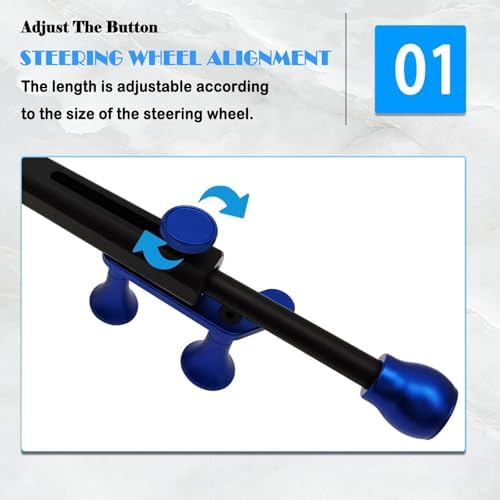 Digital Steering Wheel Aligner Tool - Adjustable Car Wheels Alignment Aid with ±90° Electronic Positioning for Car Repair, 19-37cm Adjustable Range