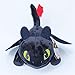 Ksydhwd Peluches Comment Dresser Votre Dragon Night Fury en Peluche Poupée sans Dents Jouet en Peluche Animal Doux Dessin Animé Cadeau pour Enfants Poupée 23 Cm
