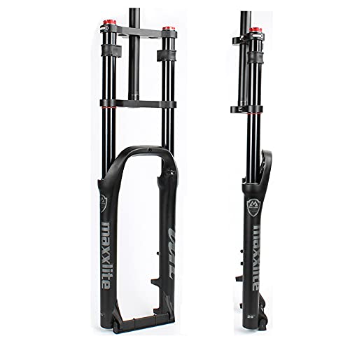 26Inch Bike Fat Air Fork Snow/Beach Bike Fork Double Shoulder Air Gas Suspension Magnesium & Aluminum Alloy Spread 135Mm Fit 4.0’’Fat Tire #TOP1