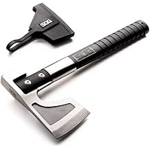 SOG Camp Axe- Compact Camping and Survival Hatchet/Hammer Tool with Sheath and 3.1 Inch Bushcraft Axe Edge CH1001-CP