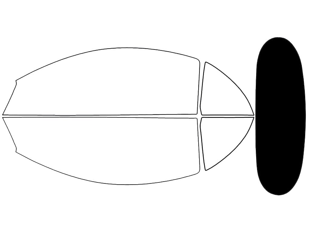 Rvinyl Window Tint Kit Compatible with Mitsubishi Eclipse 2001-2005 (Spyder) - Rear Windshield Precut Kit - 5%