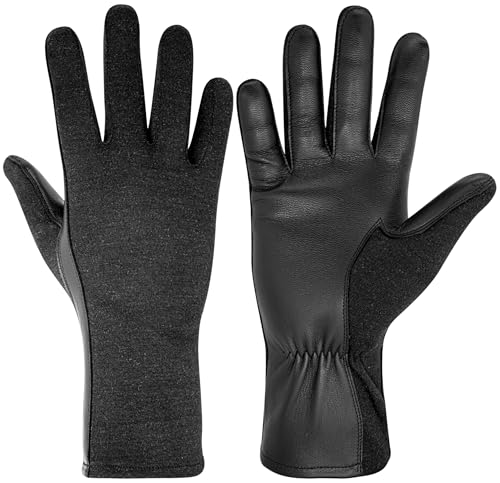 ONETAC Nomex Flight Pilot Duty Gloves Black, Green, Tan (M)