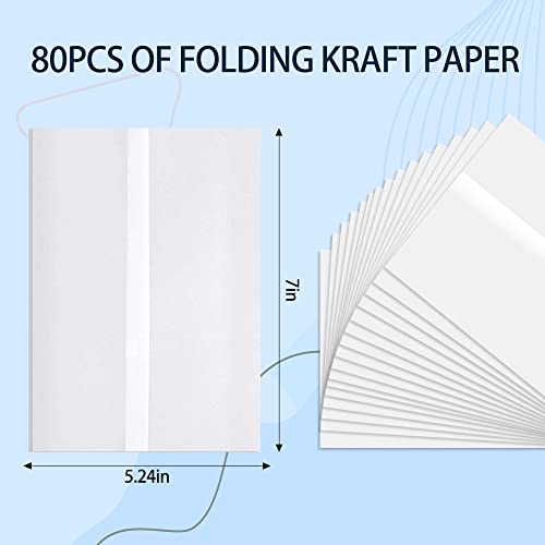 80 Pack Pre-Folded Vellum Paper,Vellum Paper Jackets For 5X7 Invitations Translucent Wedding Invitations Vellum Paper Wraps Liners For Wedding Baby Shower Birthday Invitation Paper #TOP1