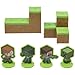 DecoSet® Mobs Beware Minecraft Cake Topper, 6-Piece Stackable Cake Decoration, Interlocking 3D Blocks With Characters, Food Safe Birthday Cake Decoration