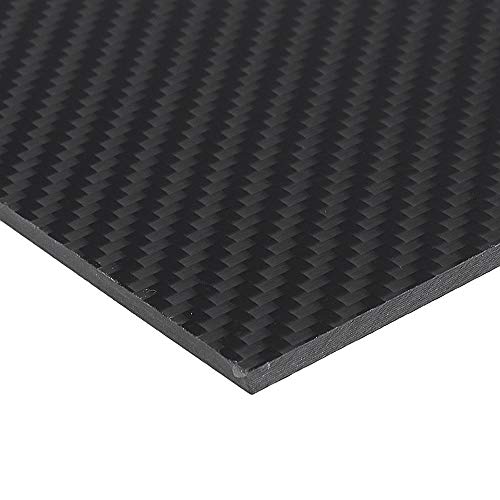 Generic 3K-Kohlefaser-Platte, 200 x 300 mm, Schwarz, 4 mm Dicke