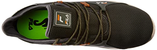 Tênis Fila Perfect Fit, Masculino, Oliva/Bege/Laranja, 40
