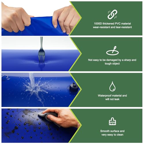 65 Gallon Water Bladder, 1000D PVC Foldable Portable Water Tank, Blue Large Capacity Water Bag Container for Camping, Garden, Agricultural Irrigation, Drought Resistance, Emergency Supply by ZSLTLDU - Image 3