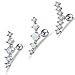 LOLIAS 3Pcs 16G Cartilage Stud Earrings Women Girls Conch Helix Piercing Jewelry Set,S