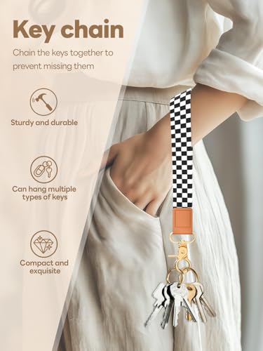 Image of Wristlet Keychain for Women and Men, Key Chain Holder, Wrist Lanyard for Keys