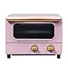 DERUKK-TY Toster mini piekarnik, domowy piekarnik, wielofunkcyjny piekarnik stołowy, maszyna do pieczenia chleba 10 l, pojemność 30 minut, timer kuchni, gotowanie 1000 W, piece halogenowe (kolor: biały) (różowy)