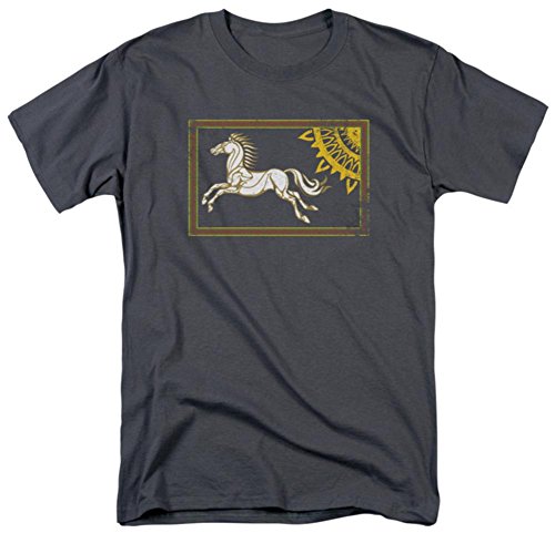 Lord of the Rings - Rohan Banner Men's T-Shirt, Charcoal, XL