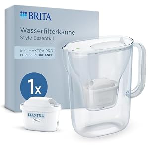 BRITA Style Essential Wasserfilterkanne Weiß mit MAXTRA PRO