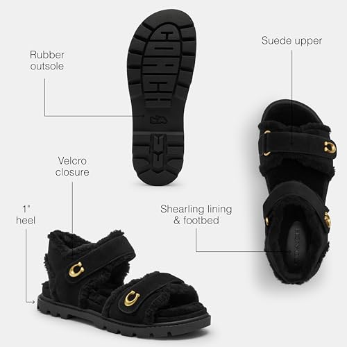 Image of Coach Women's Brynn Leather Sandal